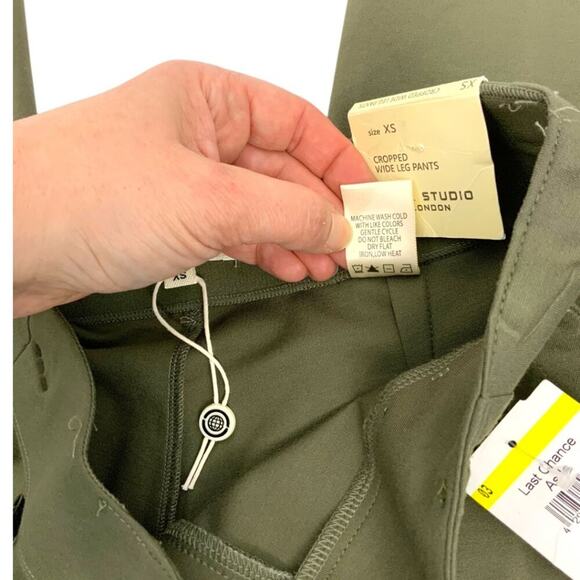 Max Studio Ponte Ankle Crop Utility Pants In Loden Size XS NWT $45 MSRP - Picture 5 of 8